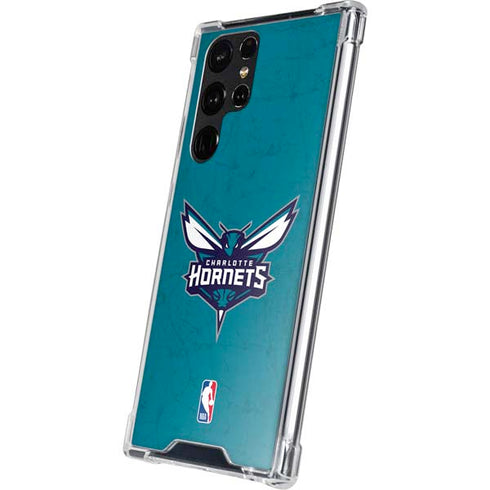 NBA Charlotte Hornets Distressed Galaxy S23 Ultra Clear Case