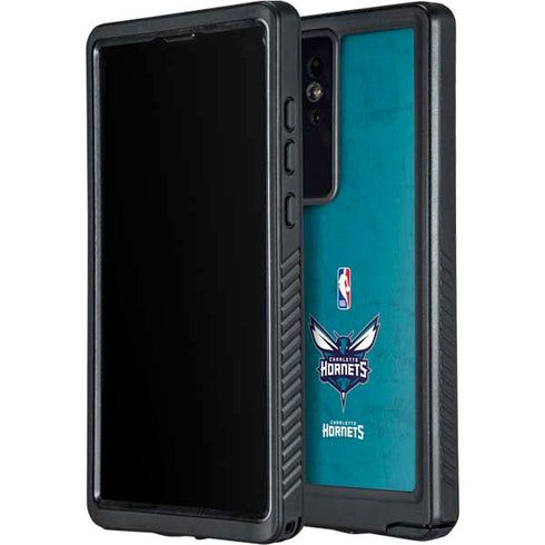 NBA Charlotte Hornets Distressed Galaxy S24 Ultra Waterproof Case