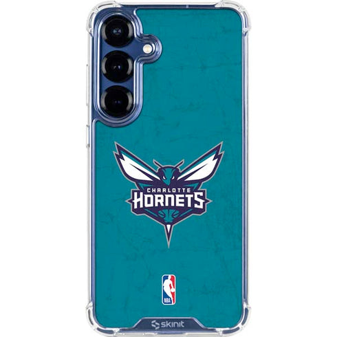 NBA Charlotte Hornets Distressed Galaxy S25 Clear Case