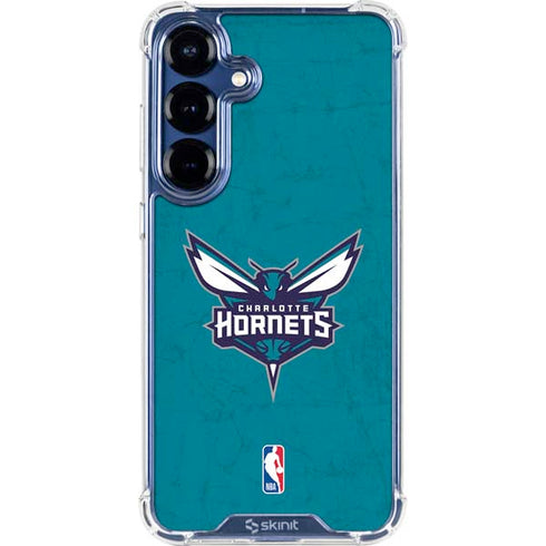 NBA Charlotte Hornets Distressed Galaxy S25 Plus Clear Case