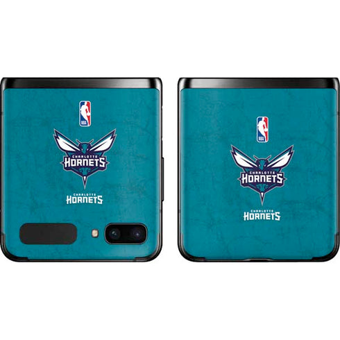 NBA Charlotte Hornets Distressed Galaxy Z Flip Skin