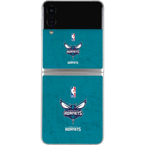 NBA Charlotte Hornets Distressed Galaxy Z Flip3 5G Skin