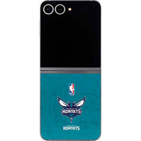 NBA Charlotte Hornets Distressed Galaxy Z Flip6 Skin