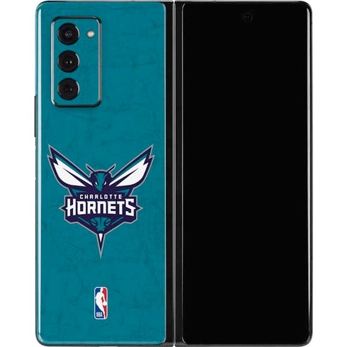 NBA Charlotte Hornets Distressed Galaxy Z Fold2 5G Skin
