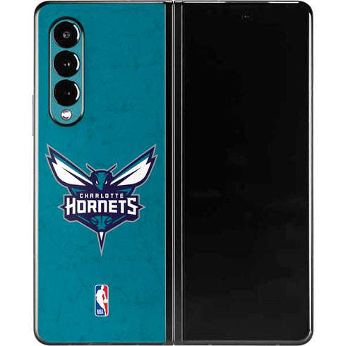 NBA Charlotte Hornets Distressed Galaxy Z Fold3 5G Skin