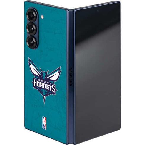 NBA Charlotte Hornets Distressed Galaxy Z Fold6 Skin