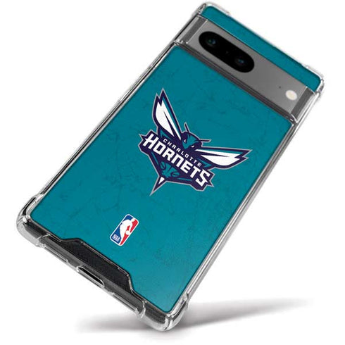 NBA Charlotte Hornets Distressed Google Pixel 8a Clear Case