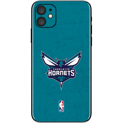NBA Charlotte Hornets Distressed iPhone 11 Skin