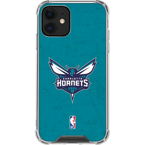 NBA Charlotte Hornets Distressed iPhone 12 Clear Case