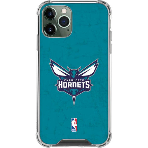 NBA Charlotte Hornets Distressed iPhone 12 Pro Max Clear Case