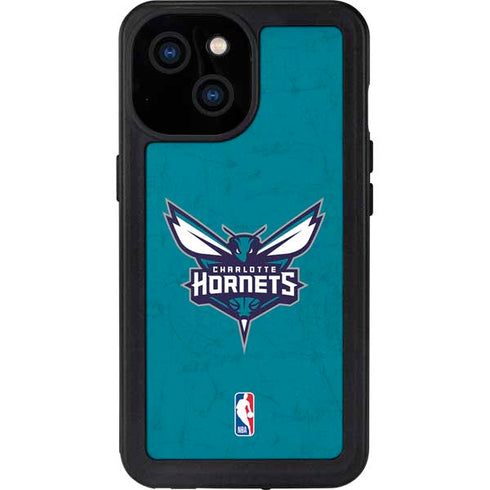 NBA Charlotte Hornets Distressed iPhone 13 Mini Waterproof Case