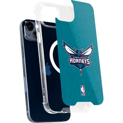 NBA Charlotte Hornets Distressed iPhone 14 Plus MagSafe Case