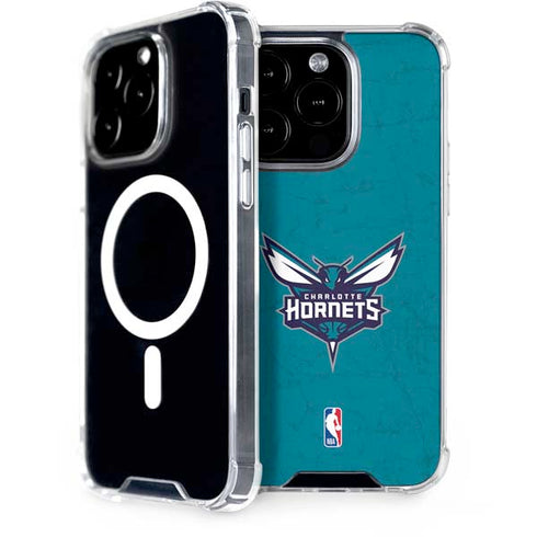 NBA Charlotte Hornets Distressed iPhone 14 Pro MagSafe Case