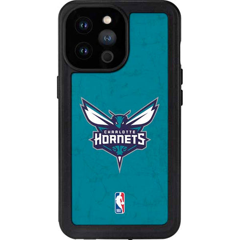 NBA Charlotte Hornets Distressed iPhone 14 Pro Max Waterproof Case