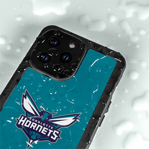 NBA Charlotte Hornets Distressed iPhone 14 Pro Max Waterproof Case