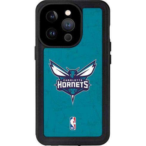 NBA Charlotte Hornets Distressed iPhone 14 Pro Waterproof Case