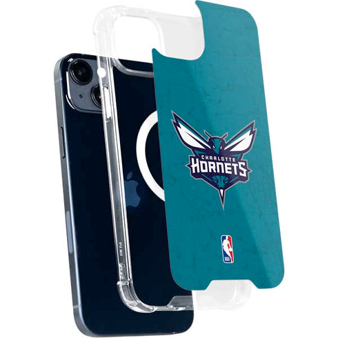 NBA Charlotte Hornets Distressed iPhone 15 MagSafe Case