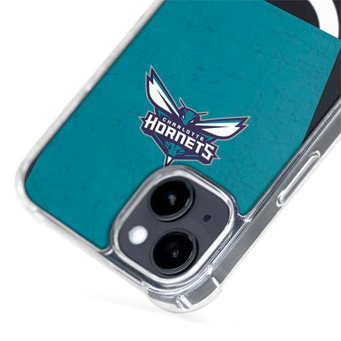 NBA Charlotte Hornets Distressed iPhone 15 Plus MagSafe Case