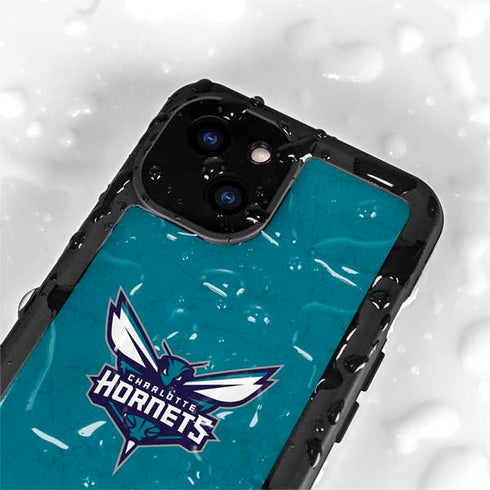 NBA Charlotte Hornets Distressed iPhone 15 Plus Waterproof Case