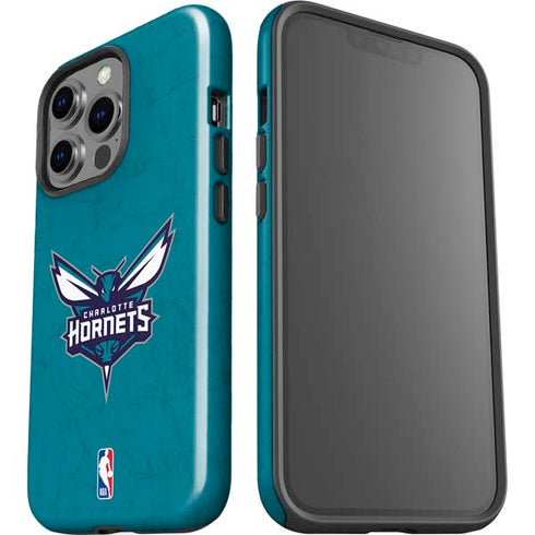 NBA Charlotte Hornets Distressed iPhone 15 Pro Impact Case