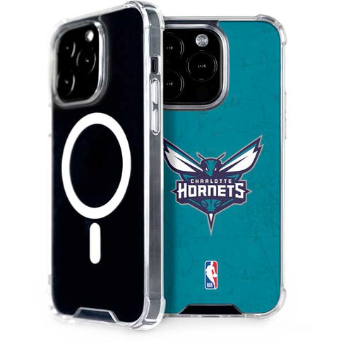 NBA Charlotte Hornets Distressed iPhone 15 Pro MagSafe Case