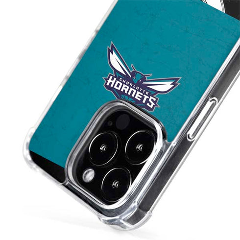 NBA Charlotte Hornets Distressed iPhone 15 Pro MagSafe Case
