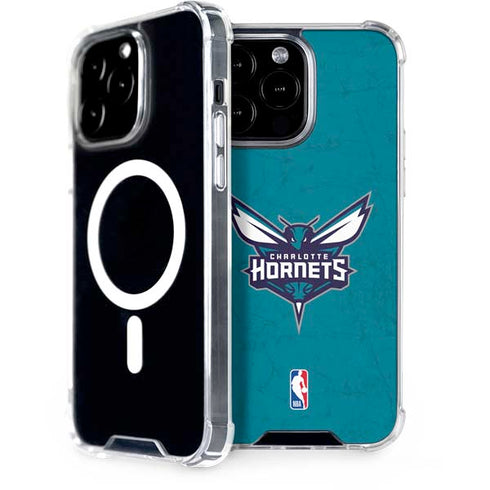 NBA Charlotte Hornets Distressed iPhone 15 Pro Max MagSafe Case