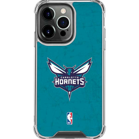 NBA Charlotte Hornets Distressed iPhone 16 Pro Max Clear Case