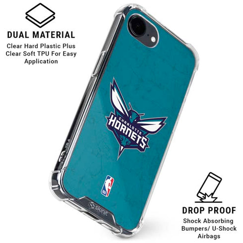 NBA Charlotte Hornets Distressed iPhone 16e Clear Case