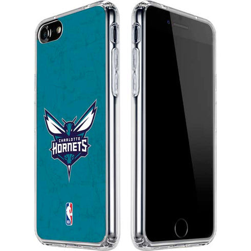 NBA Charlotte Hornets Distressed iPhone SE (2nd & 3rd Gen) Clear Case