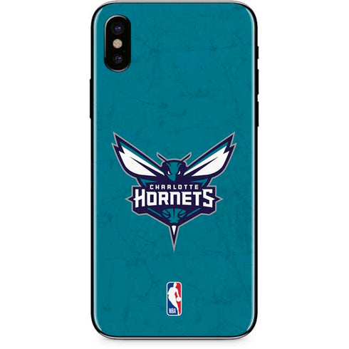 NBA Charlotte Hornets Distressed iPhone XS Skin