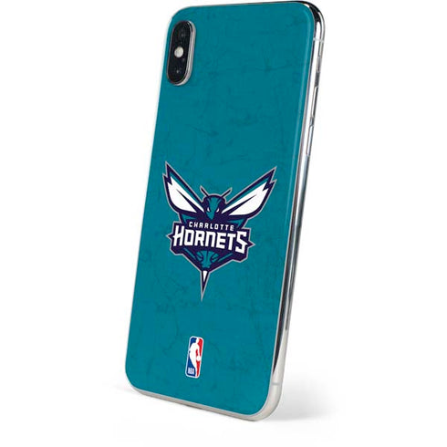 NBA Charlotte Hornets Distressed iPhone XS Skin