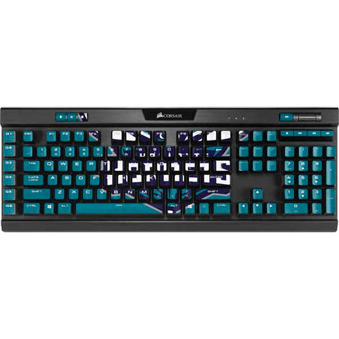 NBA Charlotte Hornets Distressed K95 RGB PLATINUM Mechanical Gaming Keyboard Skin