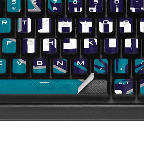NBA Charlotte Hornets Distressed K95 RGB PLATINUM Mechanical Gaming Keyboard Skin