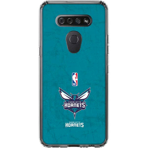 NBA Charlotte Hornets Distressed LG K51/Q51 Clear Case