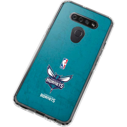 NBA Charlotte Hornets Distressed LG K51/Q51 Clear Case