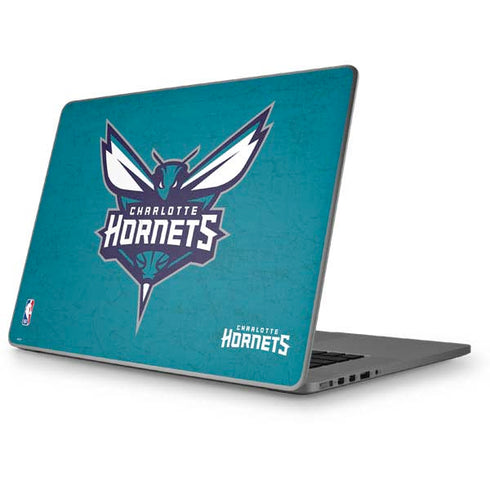 NBA Charlotte Hornets Distressed Apple MacBook Pro 17-inch Skin