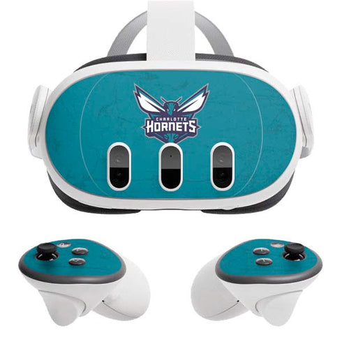 NBA Charlotte Hornets Distressed Meta Quest 3 Skin