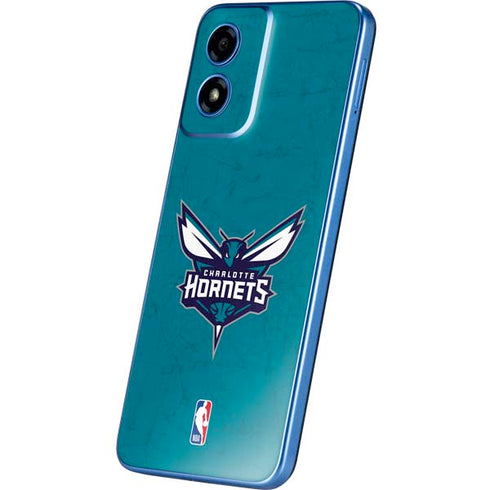 NBA Charlotte Hornets Distressed Moto G Play 4G (2024) Skin