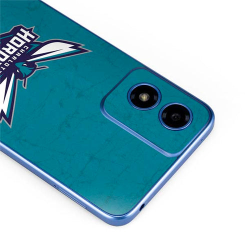NBA Charlotte Hornets Distressed Moto G Play 4G (2024) Skin