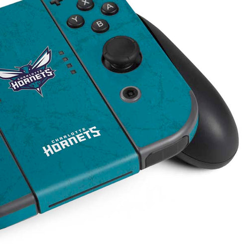 NBA Charlotte Hornets Distressed Nintendo Switch Bundle Skin