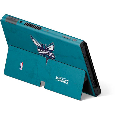 NBA Charlotte Hornets Distressed Nintendo Switch OLED (2021) Skin