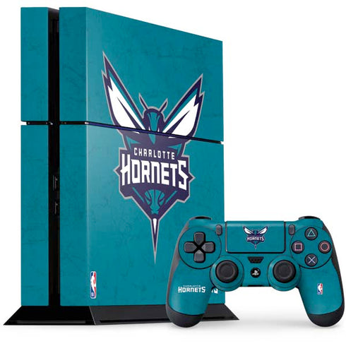 NBA Charlotte Hornets Distressed PS4 Console and Controller Bundle Skin