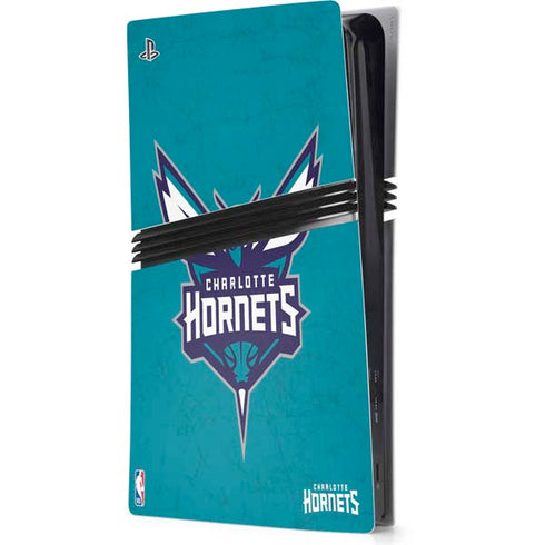 NBA Charlotte Hornets Distressed PS5 Pro Console Skin