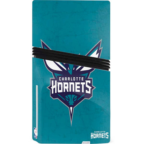 NBA Charlotte Hornets Distressed PS5 Pro Disk Console Skin