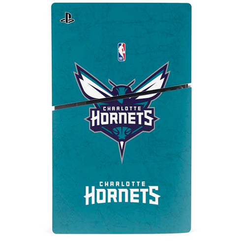 NBA Charlotte Hornets Distressed PS5 Slim Disk Console Skin