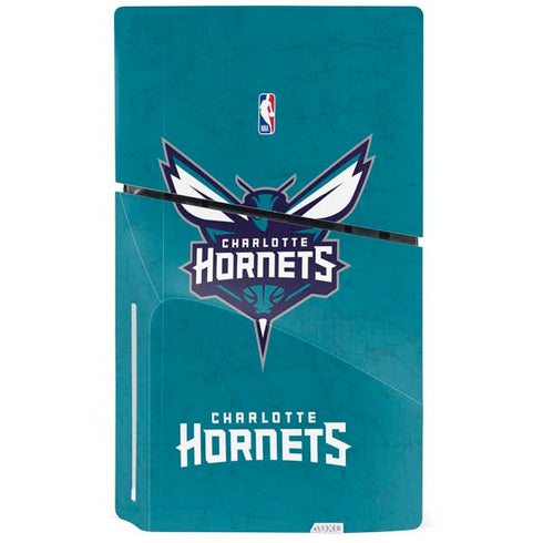 NBA Charlotte Hornets Distressed PS5 Slim Disk Console Skin