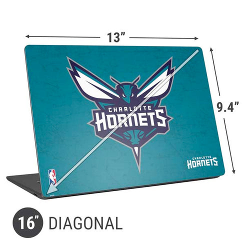 NBA Charlotte Hornets Distressed Universal Laptop 16in (13 x 9.4in) Skin