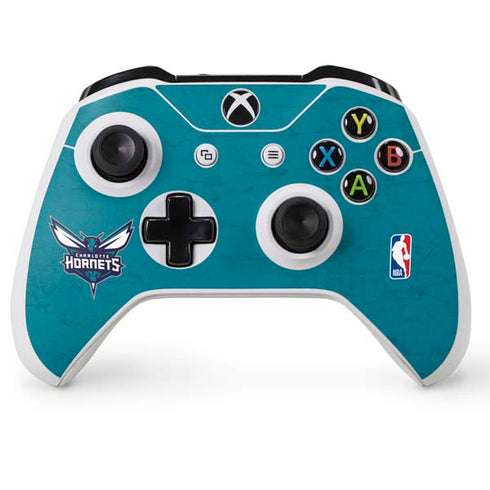 NBA Charlotte Hornets Distressed Xbox One S Console and Controller Bundle Skin