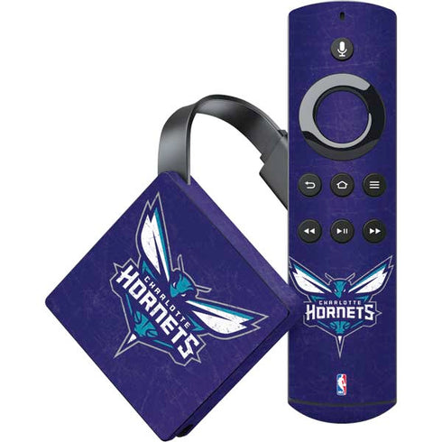 NBA Charlotte Hornets Distressed-Purple Amazon Fire TV Skin